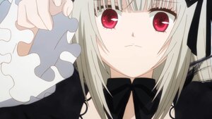 Rating: Safe Score: 0 Tags: 1girl bangs black_ribbon close-up closed_mouth detached_collar dress eyebrows_visible_through_hair frills image lolita_fashion looking_at_viewer red_eyes ribbon solo suigintou User: admin