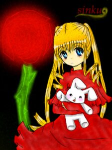 Rating: Safe Score: 0 Tags: 1girl black_background blonde_hair blue_eyes cowboy_shot dress drill_hair image long_hair long_sleeves looking_at_viewer red_dress shinku simple_background solo stuffed_animal stuffed_bunny twin_drills twintails User: admin