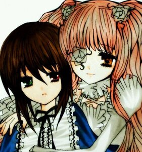 Rating: Safe Score: 0 Tags: 2girls brown_hair dress flower frills green_eyes image kirakishou long_hair long_sleeves looking_at_viewer multiple_girls pair red_eyes rose souseiseki suigintou suiseiseki User: admin