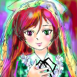 Rating: Safe Score: 0 Tags: 1girl blush closed_mouth frills green_eyes image long_hair looking_at_viewer solo suiseiseki upper_body veil User: admin