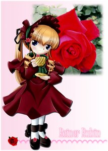 Rating: Safe Score: 0 Tags: 1girl blonde_hair blue_eyes bonnet bow cup dress drill_hair flower full_body image long_hair long_sleeves looking_at_viewer pink_rose red_dress red_flower red_rose rose saucer shinku shoes solo striped tea teacup twintails User: admin