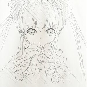 Rating: Safe Score: 0 Tags: 1girl auto_tagged bangs blush closed_mouth curtains eyebrows_visible_through_hair flower image long_hair looking_at_viewer monochrome rose shinku sketch solo upper_body veil User: admin
