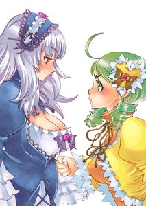 Rating: Safe Score: 0 Tags: 2girls ahoge angry blush breast_envy breasts cleavage commentary_request dress drill_hair frills green_eyes green_hair hair_ornament hairband image kanaria large_breasts long_hair multiple_girls pair red_eyes rozen_maiden short_hair silver_hair smile suigintou tsuutenkaaku User: admin