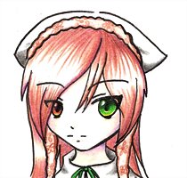 Rating: Safe Score: 0 Tags: 1girl animal_ears bangs collared_shirt eyebrows_visible_through_hair green_eyes hair_between_eyes hair_ornament image long_hair shirt simple_background solo suiseiseki white_background white_shirt User: admin