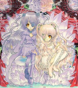 Rating: Safe Score: 0 Tags: 2girls barasuishou boots dress eyepatch flower frills hair_flower hair_ornament image kirakishou long_hair multiple_girls pair red_flower red_rose rose thigh_boots thighhighs thorns traditional_media watercolor_(medium) yellow_eyes User: admin