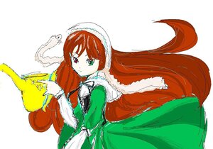 Rating: Safe Score: 0 Tags: 1girl brown_hair dress frills green_dress green_eyes heterochromia image long_hair long_sleeves looking_at_viewer red_eyes simple_background solo suiseiseki very_long_hair watering_can white_background User: admin