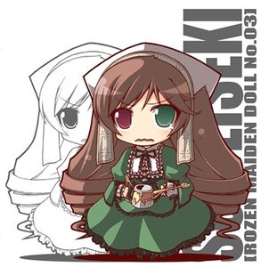 Rating: Safe Score: 0 Tags: 1girl blush brown_hair character_name chibi dress frills green_dress green_eyes head_scarf heterochromia image long_hair long_sleeves solo suiseiseki tears very_long_hair User: admin