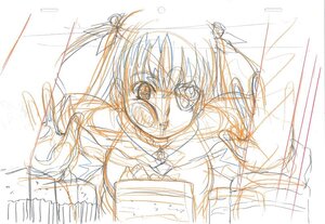 Rating: Safe Score: 0 Tags: 1girl barasuishou hair_ribbon image monochrome motion_lines ribbon sketch solo twintails upper_body User: admin