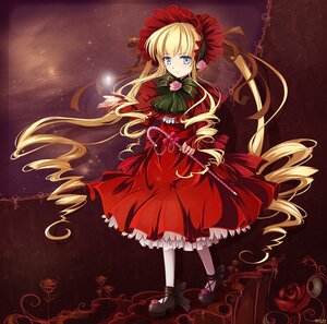 Rating: Safe Score: 0 Tags: 1girl black_footwear blonde_hair blue_eyes bonnet bow bowtie capelet commentary_request dress drill_hair flower full_body green_bow image long_hair long_sleeves looking_at_viewer mtyy photoshop_(medium) red_capelet red_dress rose rozen_maiden shinku shoes smile solo twin_drills twintails very_long_hair User: admin