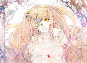 Rating: Safe Score: 0 Tags: 1girl blonde_hair dress eyepatch flower frills hair_flower hair_ornament image kirakishou long_hair pink_hair rose solo two_side_up vines white_flower white_rose yellow_eyes User: admin