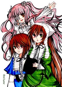 Rating: Safe Score: 0 Tags: 3girls dress eyepatch flower frills green_eyes hat heterochromia image lolita_fashion long_hair long_sleeves looking_at_viewer multiple multiple_girls open_mouth pink_hair red_eyes rose short_hair siblings sisters souseiseki suiseiseki tagme twins twintails very_long_hair white_background User: admin