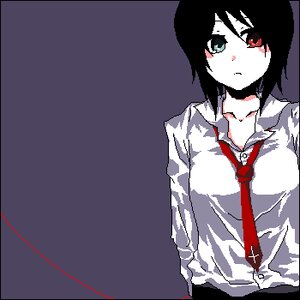 Rating: Safe Score: 0 Tags: 1girl black_hair collared_shirt heterochromia image necktie red_eyes shirt simple_background skirt solo souseiseki User: admin