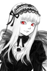 Rating: Safe Score: 0 Tags: 1girl bangs closed_mouth dress flower frills gothic_lolita hairband image lolita_fashion long_hair long_sleeves looking_at_viewer pale_skin red_eyes ribbon rose simple_background solo suigintou upper_body white_background User: admin