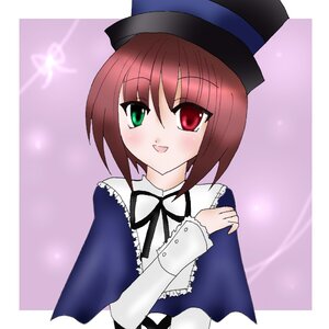 Rating: Safe Score: 0 Tags: 1girl :d blue_dress blush brown_hair dress green_eyes hat heterochromia image long_sleeves looking_at_viewer open_mouth red_eyes short_hair simple_background smile solo souseiseki upper_body User: admin