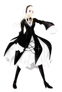 Rating: Safe Score: 0 Tags: 1girl black_legwear full_body gloves high_heels image long_hair long_sleeves looking_at_viewer solo standing striped suigintou thighhighs white_hair User: admin