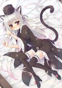 Rating: Safe Score: 0 Tags: 1girl animal_ears asa_(swallowtail) bangs black_legwear blush cat_ears cat_tail commentary_request dress eyebrows_visible_through_hair hair_between_eyes hat high_heels highres image long_hair lying on_side photoshop_(medium) red_eyes rozen_maiden shoes solo suigintou tail thighhighs zettai_ryouiki User: admin