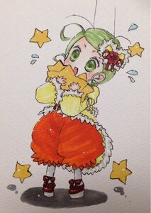 Rating: Safe Score: 0 Tags: 1girl ahoge blush christmas_tree flower flying_sweatdrops full_body green_eyes green_hair hair_ornament image kanaria open_mouth photo seashell shell solo standing star_(symbol) star_earrings star_hair_ornament star_print starfish starry_background traditional_media User: admin