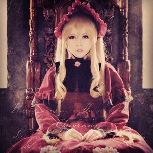 Rating: Safe Score: 0 Tags: 1girl blonde_hair blue_eyes dress long_hair long_sleeves looking_at_viewer shinku solo User: admin