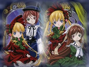 Rating: Safe Score: 0 Tags: 4girls blonde_hair blue_eyes bonnet bow bowtie brown_hair dress drill_hair flower frills green_bow green_dress green_eyes green_neckwear hat head_scarf heterochromia image long_hair long_sleeves looking_at_viewer multiple multiple_girls red_dress red_eyes rose shinku souseiseki suiseiseki tagme top_hat twintails very_long_hair User: admin