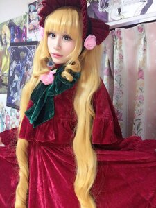 Rating: Safe Score: 0 Tags: 1girl blonde_hair bonnet dress flower lips long_hair looking_at_viewer photo red_dress shinku solo traditional_media very_long_hair User: admin