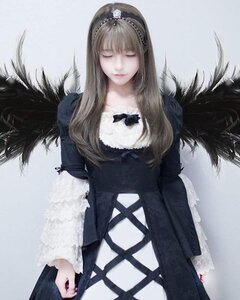 Rating: Safe Score: 0 Tags: 1girl bangs black_dress black_wings blonde_hair closed_eyes closed_mouth dress lips long_hair long_sleeves simple_background solo standing suigintou wings User: admin