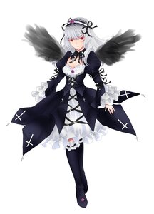 Rating: Safe Score: 0 Tags: 1girl bangs black_dress black_legwear black_wings breasts closed_mouth cross dress feathered_wings feathers frills full_body gothic_lolita hairband image juliet_sleeves lolita_fashion long_hair long_sleeves looking_at_viewer puffy_sleeves red_eyes ribbon silver_hair solo suigintou thighhighs white_background white_wings wings User: admin