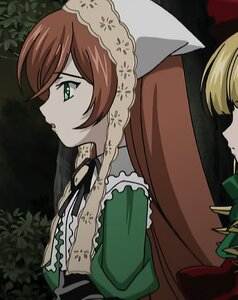 Rating: Safe Score: 0 Tags: 2girls blonde_hair braid brown_hair dress from_side green_eyes head_scarf image long_hair multiple_girls plant profile ribbon solo suiseiseki User: admin