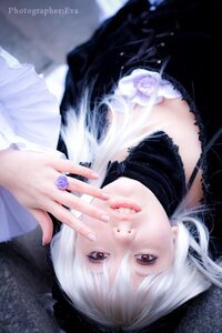 Rating: Safe Score: 0 Tags: 1girl blurry depth_of_field flower hat lips long_hair looking_at_viewer nail_polish rose solo suigintou watermark white_flower white_hair white_rose User: admin