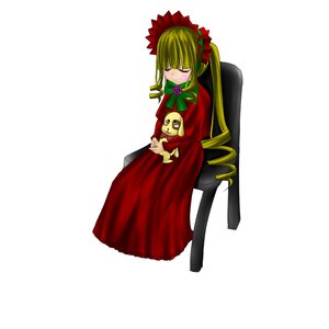 Rating: Safe Score: 0 Tags: 1girl auto_tagged blonde_hair bonnet bow chair closed_eyes dress flower image long_hair red_dress rose shinku sitting sleeping solo teacup twintails User: admin