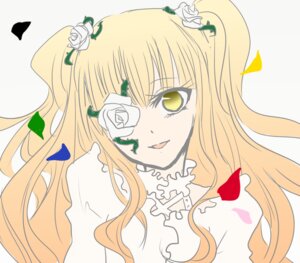 Rating: Safe Score: 0 Tags: 1girl blonde_hair flower hair_flower hair_ornament image kirakishou long_hair petals rose solo thorns white_flower white_rose yellow_eyes User: admin