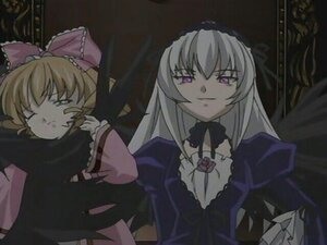 Rating: Safe Score: 0 Tags: 2girls blonde_hair bow dress frills hinaichigo image long_hair long_sleeves looking_at_viewer multiple_girls pair pink_bow pink_eyes shinku silver_hair suigintou wings User: admin