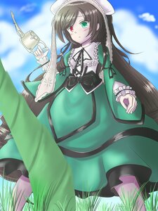 Rating: Safe Score: 0 Tags: 1girl brown_hair cloud day dress frills grass green_dress green_eyes hat heterochromia image long_hair long_sleeves looking_at_viewer outdoors red_eyes sky solo suiseiseki twintails very_long_hair watering_can User: admin