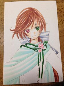 Rating: Safe Score: 0 Tags: 1girl bangs brown_hair closed_mouth flower green_eyes heterochromia image long_sleeves looking_at_viewer marker_(medium) photo red_eyes shikishi simple_background smile solo souseiseki traditional_media upper_body watercolor_(medium) white_background User: admin