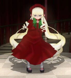 Rating: Safe Score: 0 Tags: 1girl blonde_hair blue_eyes bonnet bow bowtie checkered checkered_background checkered_floor dress full_body green_bow image long_hair long_sleeves looking_at_viewer red_dress shinku solo standing tile_floor tiles twintails very_long_hair white_legwear User: admin