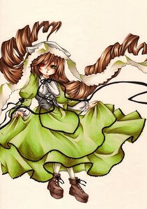 Rating: Safe Score: 0 Tags: 1girl auto_tagged boots brown_hair dress drill_hair frills full_body green_dress green_eyes heterochromia image long_hair long_sleeves red_eyes ribbon ringlets solo standing suiseiseki twin_drills twintails very_long_hair User: admin