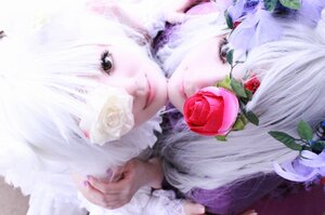 Rating: Safe Score: 0 Tags: 1girl bangs closed_mouth eyepatch flower fruit lips multiple_cosplay rose smile solo tagme white_flower white_hair white_rose User: admin