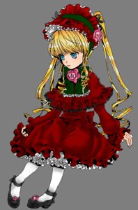 Rating: Safe Score: 0 Tags: 1girl blonde_hair bloomers blue_eyes bonnet bow dress drill_hair flower frills full_body image long_hair long_sleeves looking_at_viewer red_dress rose shinku simple_background solo standing twintails white_background User: admin