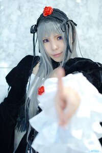 Rating: Safe Score: 0 Tags: 1girl blurry blurry_foreground depth_of_field dress flower gothic_lolita lips lolita_fashion long_hair looking_at_viewer photo purple_eyes red_flower red_rose rose silver_hair solo solo_focus suigintou User: admin