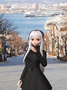 Rating: Safe Score: 0 Tags: 1girl 3d bangs black_dress building city cityscape coat day dress hairband image long_hair long_sleeves looking_at_viewer outdoors photo_background red_eyes silver_hair skyscraper snowing solo standing suigintou tree User: admin