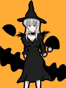 Rating: Safe Score: 0 Tags: 1girl black_dress candy choker dress food halloween hat image lollipop long_hair orange_background pantyhose simple_background solo standing suigintou swirl_lollipop witch witch_hat User: admin