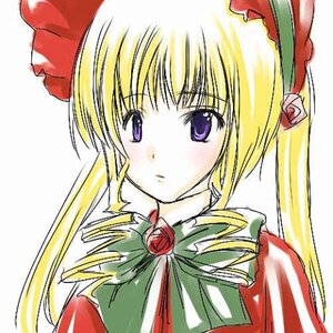 Rating: Safe Score: 0 Tags: 1girl blonde_hair blush bonnet bow bowtie flower image long_hair looking_at_viewer purple_eyes rose shinku simple_background solo twintails white_background User: admin