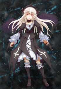 Rating: Safe Score: 0 Tags: 1girl asuto3 black_dress choker commentary_request cross doll_joints dress flower frills gothic_lolita hairband highres image joints lolita_fashion lolita_hairband long_hair long_sleeves looking_at_viewer night pink_eyes red_eyes rozen_maiden silver_hair solo suigintou white_hair wings User: admin