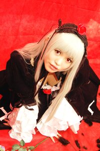 Rating: Safe Score: 0 Tags: 1girl apple bangs blonde_hair dress flower food fruit gothic_lolita hairband lips lolita_fashion lolita_hairband long_hair long_sleeves looking_at_viewer red_background red_eyes solo strawberry suigintou tomato upper_body User: admin