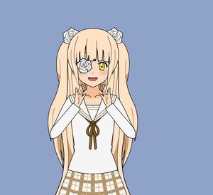 Rating: Safe Score: 0 Tags: 1girl blonde_hair eyepatch flower hair_flower hair_ornament image kirakishou long_hair long_sleeves looking_at_viewer open_mouth ribbon rose sailor_collar simple_background skirt smile solo very_long_hair white_flower white_rose yellow_eyes User: admin