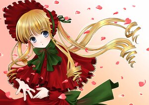 Rating: Safe Score: 0 Tags: 1girl blonde_hair blue_eyes blush bonnet bow bowtie capelet commentary_request dress drill_hair green_bow green_neckwear image long_hair long_sleeves looking_at_viewer petals red_dress rose_petals rozen_maiden sakuragi_akira shinku sidelocks solo twin_drills twintails wind User: admin