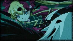 Rating: Safe Score: 0 Tags: 1girl blonde_hair blue_eyes dress flower hair_ornament image long_hair long_sleeves looking_at_viewer pair shinku solo suigintou twintails User: admin