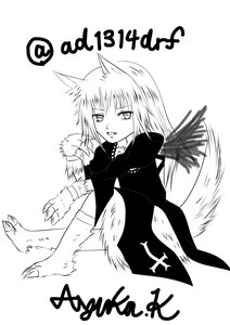 Rating: Safe Score: 0 Tags: 1girl animal_ears claws dress greyscale image long_hair looking_at_viewer monochrome monster_girl solo suigintou tail white_background wings wolf_ears wolf_tail User: admin