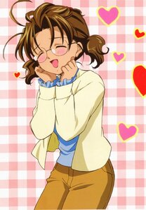 Rating: Safe Score: 0 Tags: 1girl :d auto_tagged blush bow brown_hair checkered checkered_background closed_eyes glasses heart human long_sleeves open_mouth plaid plaid_background plaid_shirt plaid_skirt sakurada_nori smile solo twintails User: admin