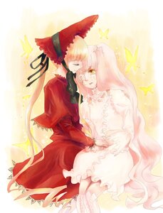 Rating: Safe Score: 0 Tags: 2girls blonde_hair bonnet bug butterfly closed_eyes dress flower frills image insect kirakishou long_hair multiple_girls pair pink_hair shinku very_long_hair yellow_eyes yuri User: admin