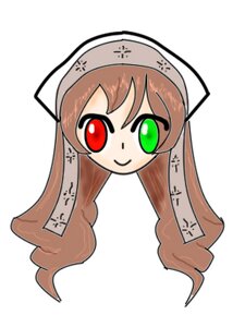 Rating: Safe Score: 0 Tags: 1girl bangs brown_hair closed_mouth green_eyes hat heterochromia image long_hair looking_at_viewer red_eyes simple_background smile solo suiseiseki white_background User: admin